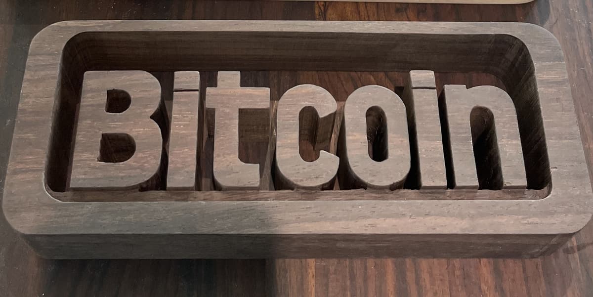 원목 나무 조각(수공예) Bitcoin