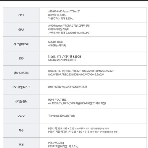 소니 PS5 PlayStation5 플레이스테이션 5 디스크 에디션 신형 슬림 4